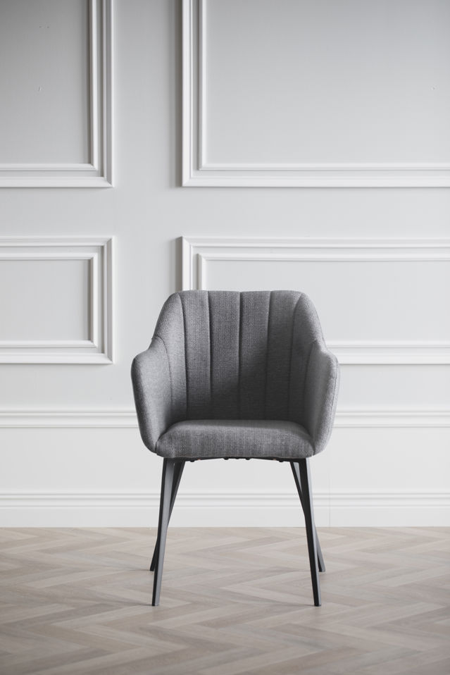 Stuhl 'Bolton' - Grau/Schwarz