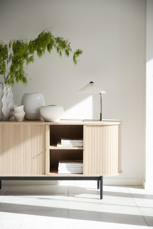 Sideboard 'Haddington' - Weiß pigmentiert/Schwarz