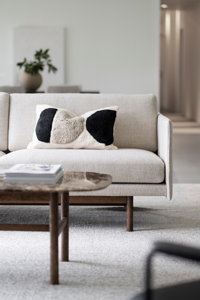 Couchtisch 'Hammond' 135x62cm - Braun/Marmor