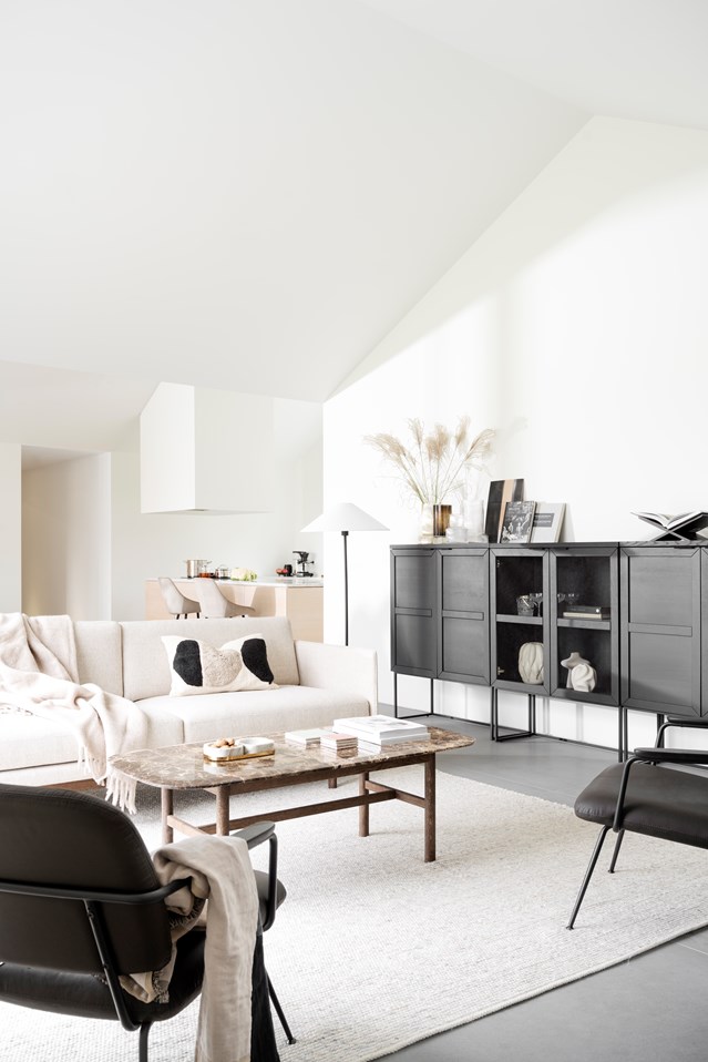 Couchtisch 'Hammond' 135x62cm - Braun/Marmor