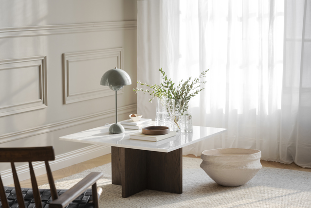 Couchtisch 'Brooksville' 90x90cm - Weiß/Braun