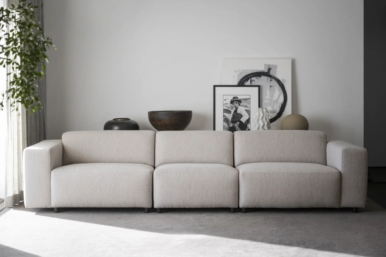 4-Sitzer-Sofa 'Willard' - Hellbeige