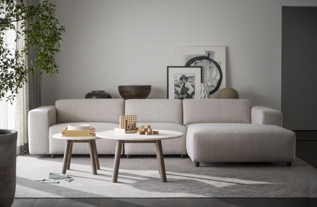 4-Sitzer-Sofa 'Willard' Chaiselongue H - Hellbeige