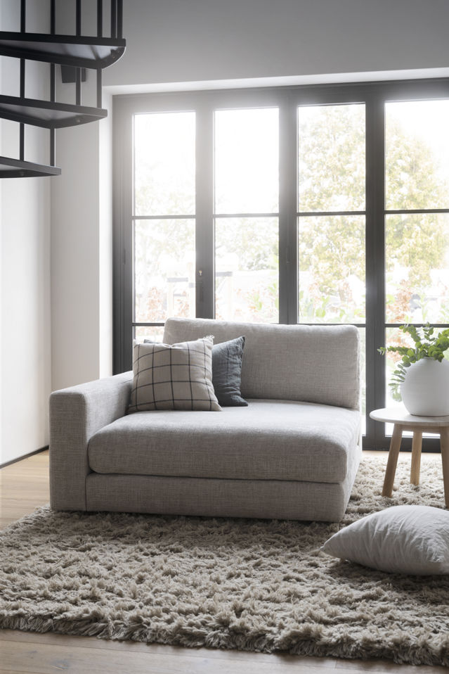 Chaiselongue 'Duncan' V - Hellgrau