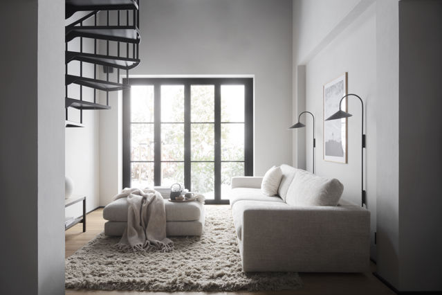 3-Sitzer-Sofa 'Duncan' - Hellgrau