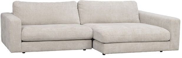 3-Sitzer-Sofa 'Duncan' Chaiselongue H - Hellgrau