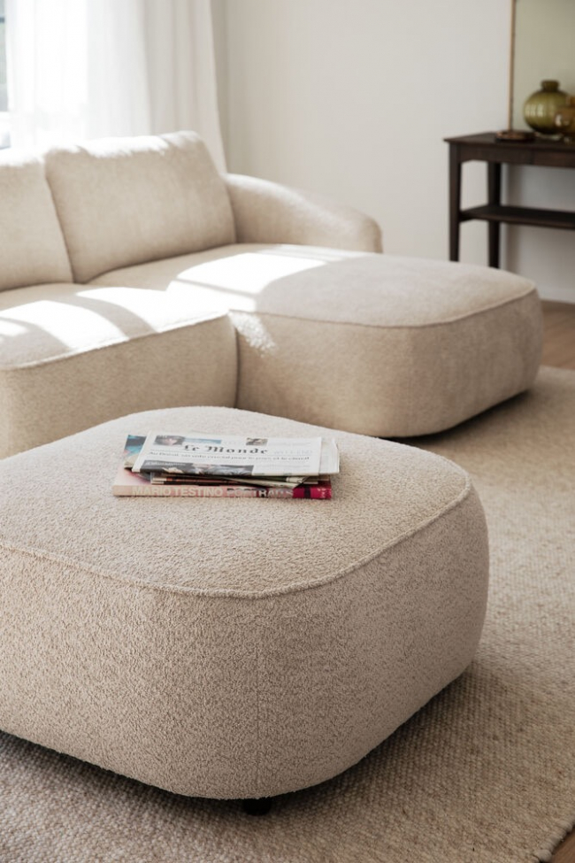 Fußhocker 'Norris' - Beige