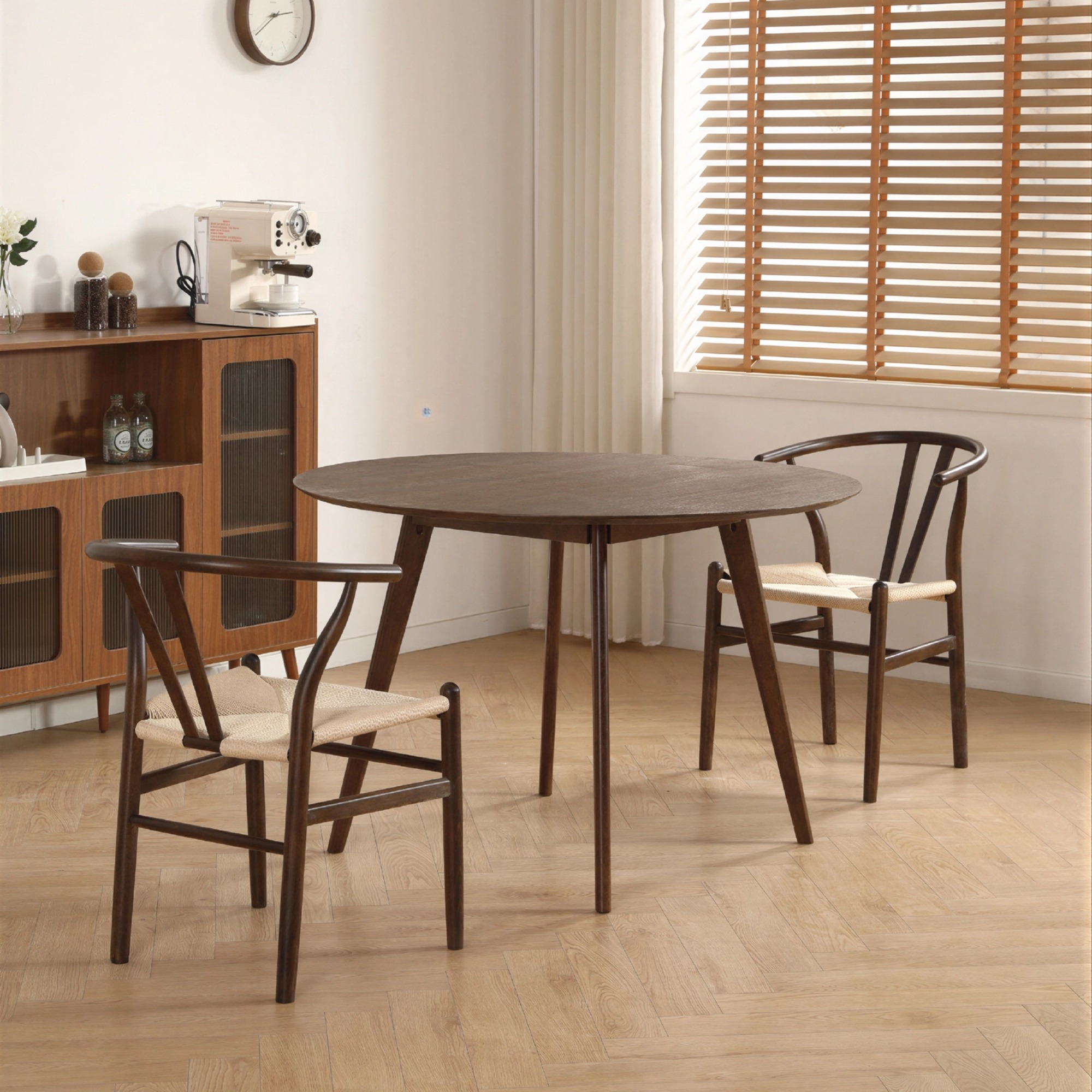 Esstisch 'Luma' Rund 115 cm – Walnuss