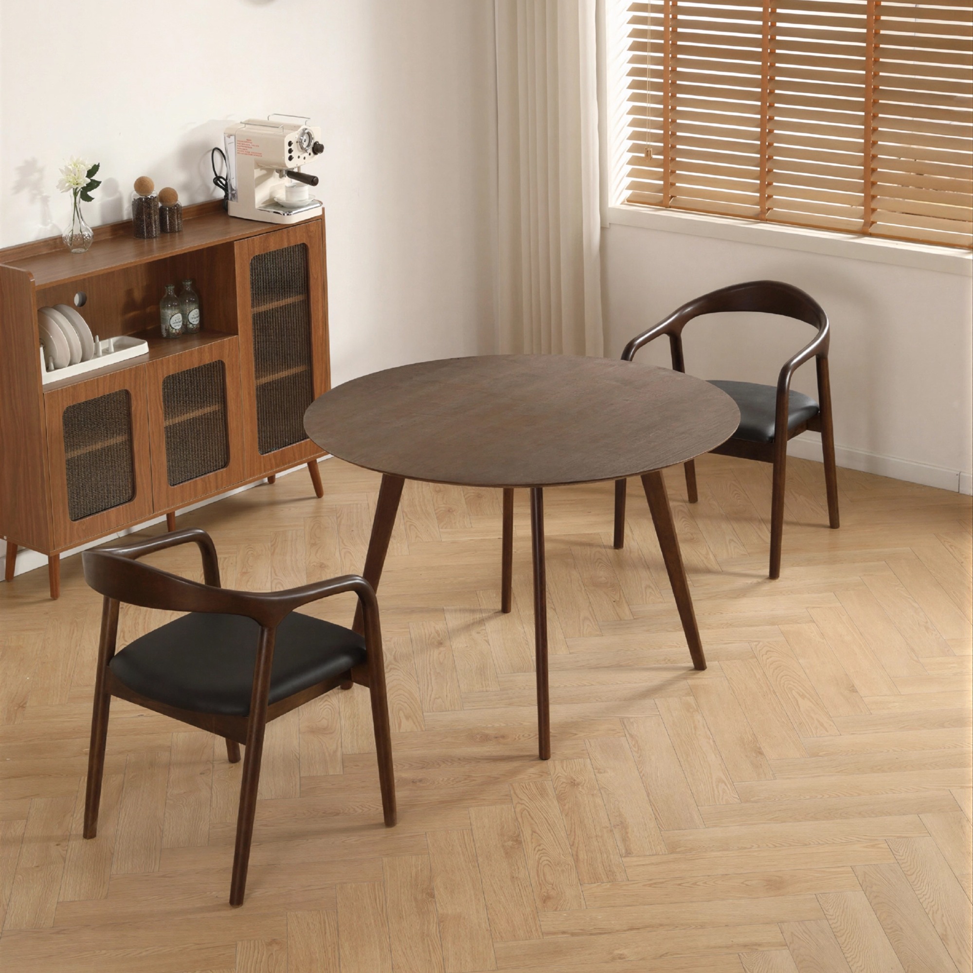 Esstisch 'Luma' Rund 115 cm – Walnuss