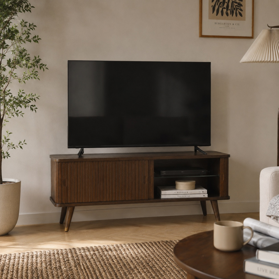 TV-Bank 'Vento' 120 cm – Walnuss
