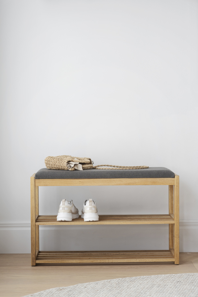 Schuhregal 'Confetti' - Natur/Grau