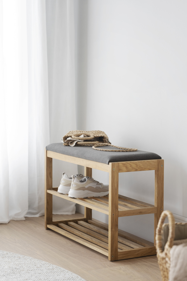 Schuhregal 'Confetti' - Natur/Grau