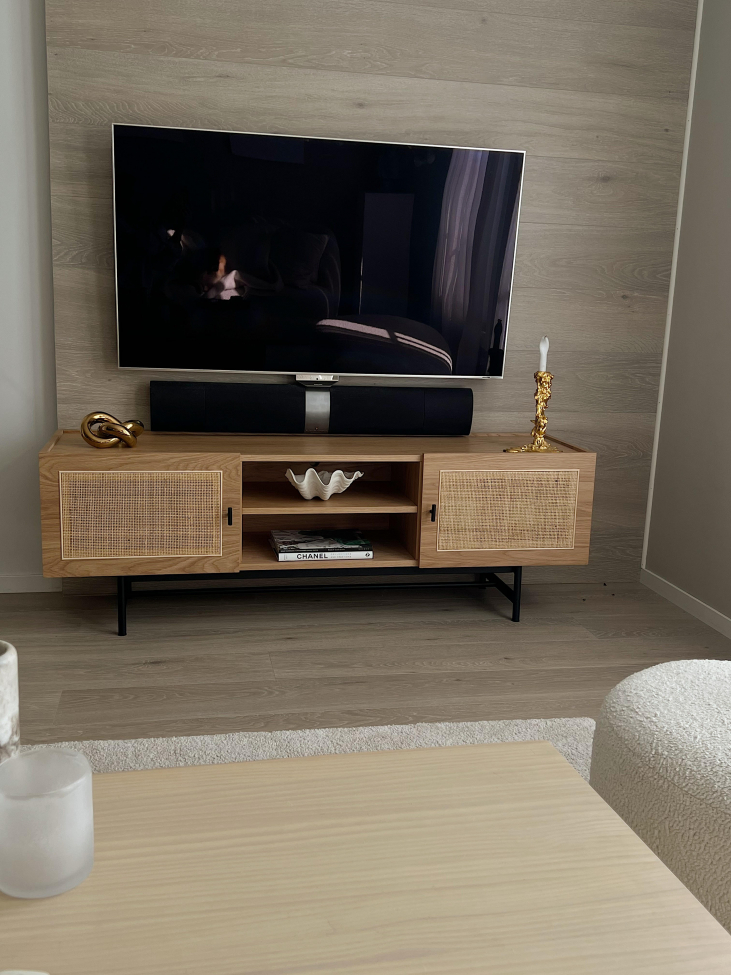 TV-Bank 'Stil' - Natur/Schwarz