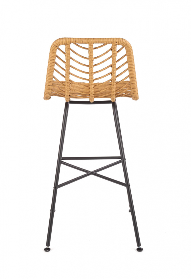 Barhocker 'Cane' - Natur/Schwarz