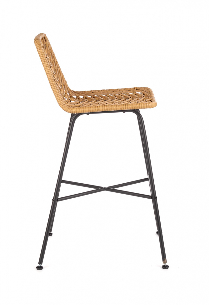 Barhocker 'Cane' - Natur/Schwarz