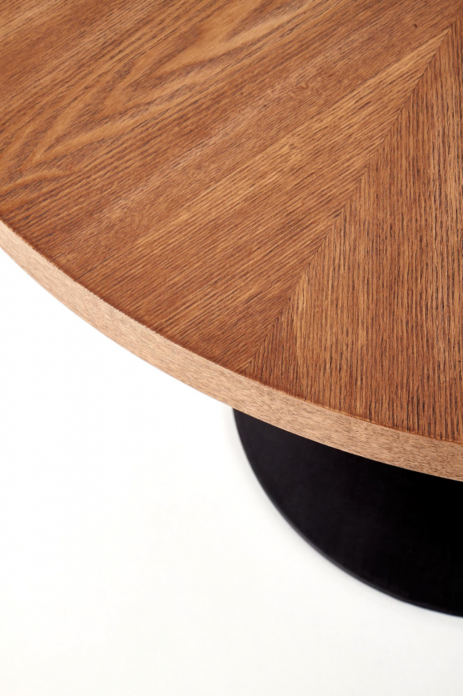 Esstisch 'Carmelo' Rund 110cm - Holz/Schwarz