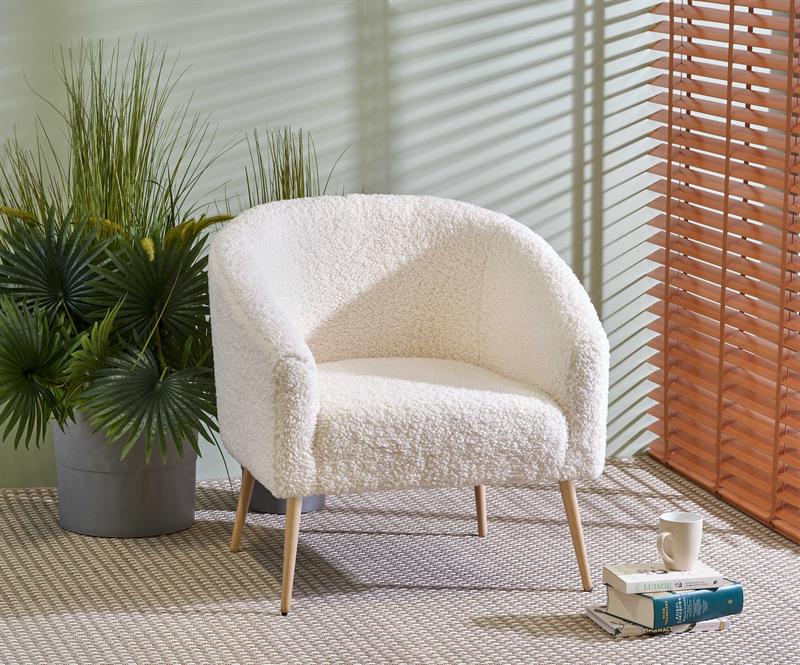 Sessel 'Lugnet' - Creme/Natur