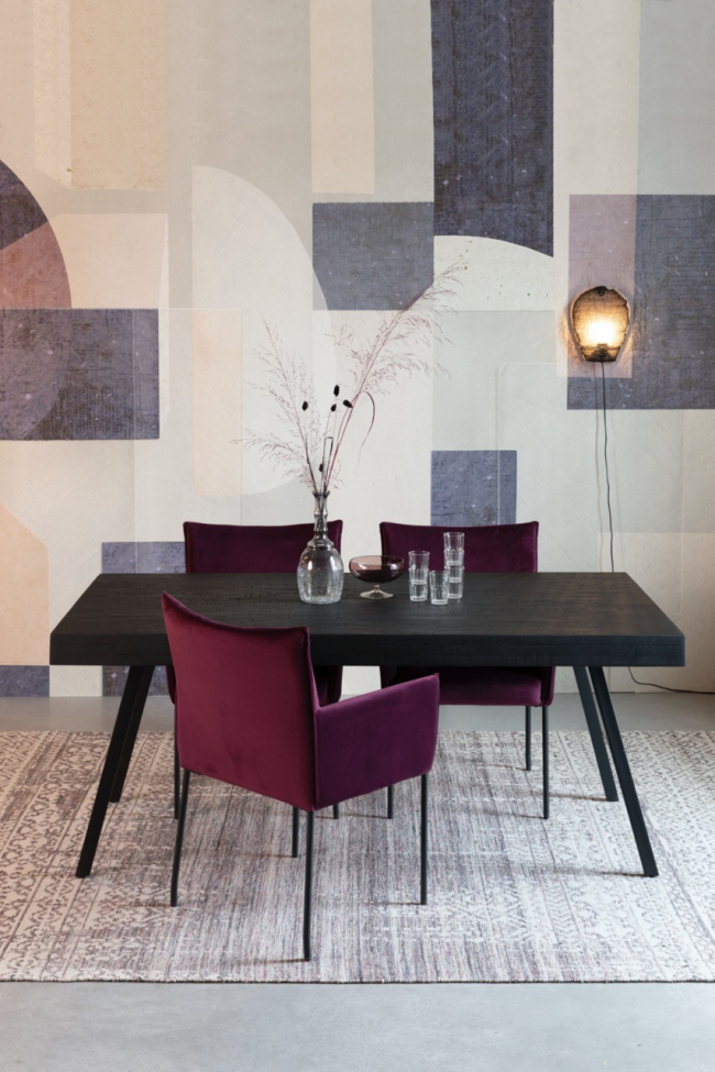 Esstisch 'Suri' 200x90 - Schwarz