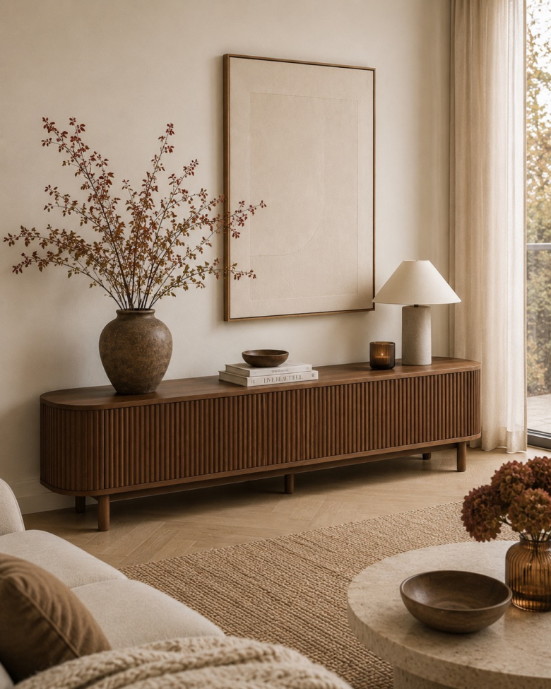 TV-Bank 'Myshult' 200x40 cm – Walnuss