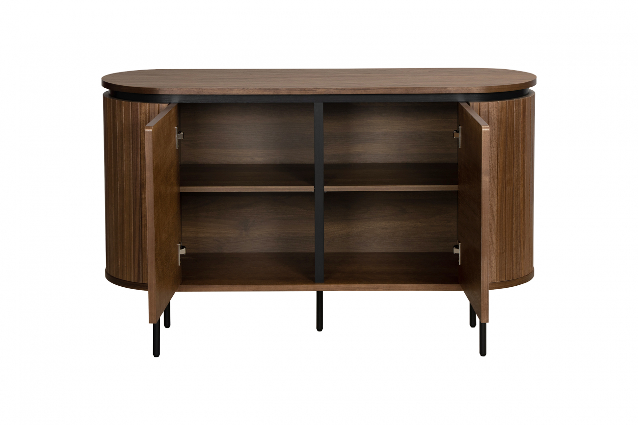 Sideboard 'Kärra' - Walnuss/Schwarz