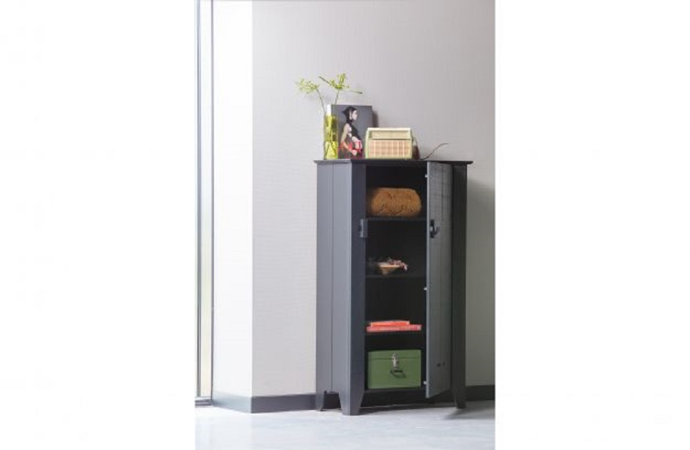 Kleiderschrank 'Gijs' - Schwarz