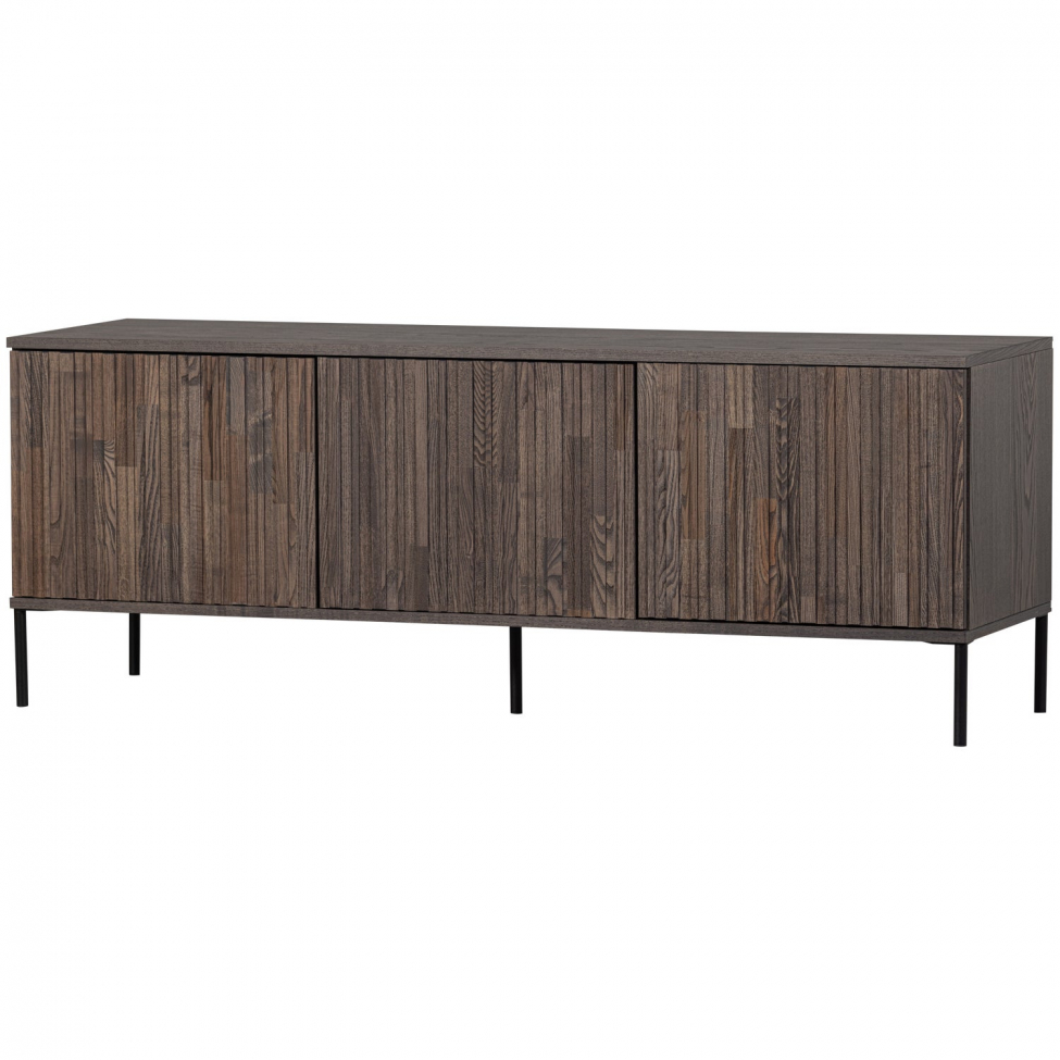 TV-Bank 'New Gravure' 150 cm - Dunkelbraun/Schwarz