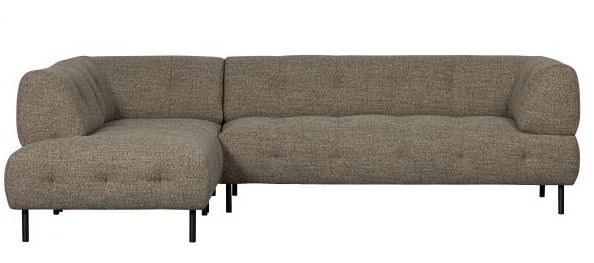 Linkes Ecksofa 'Lloyd' - Dunkelbraun