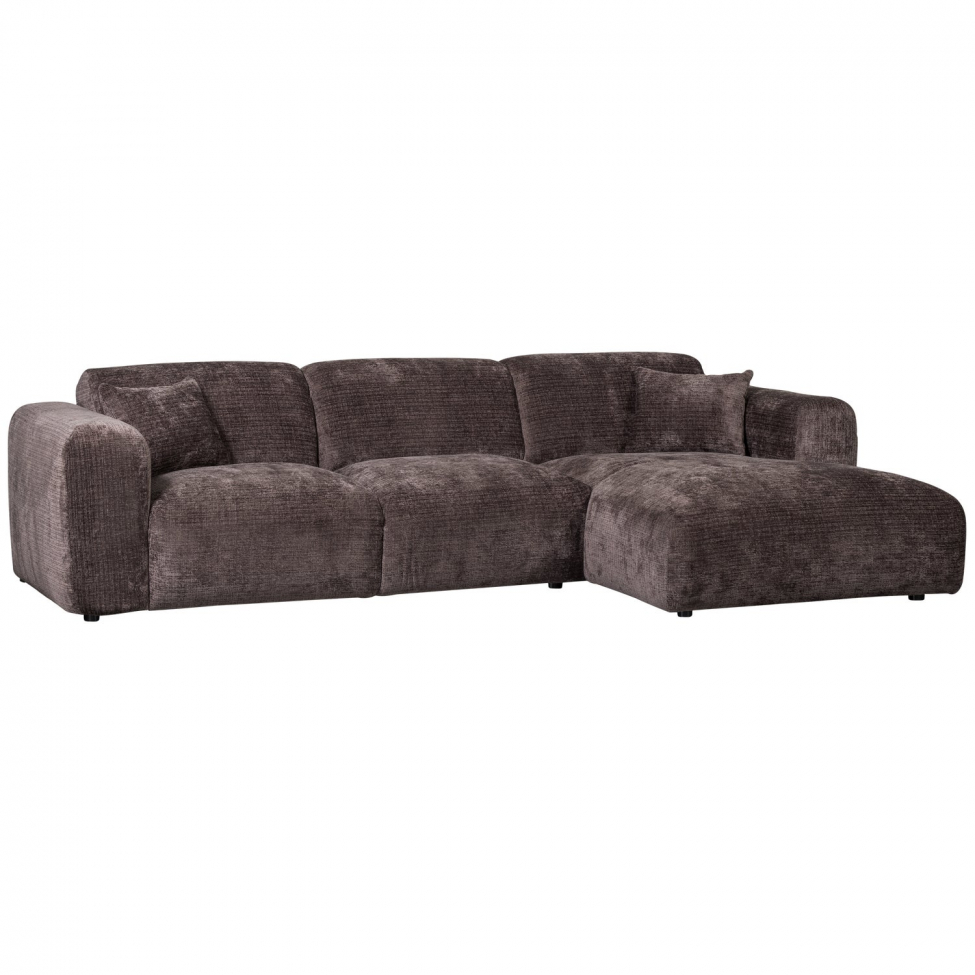 Sofa 'Cloud' 3-Sitzer Chaiselongue rechts - Dunkelbraun