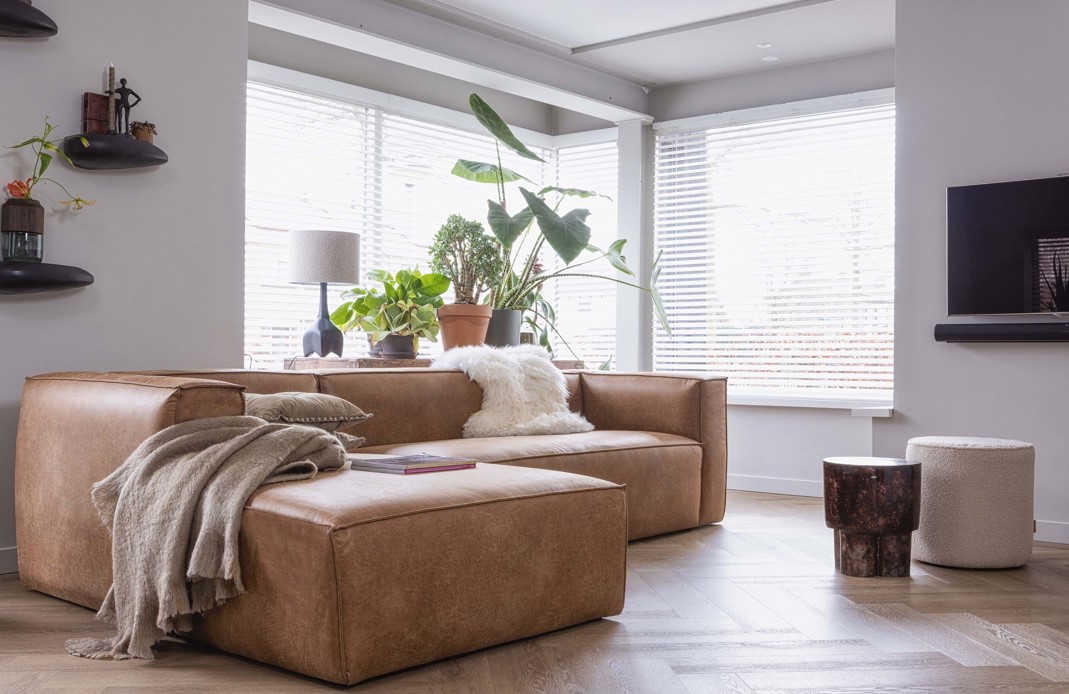 Ecksofa 'Bean' - Cognac