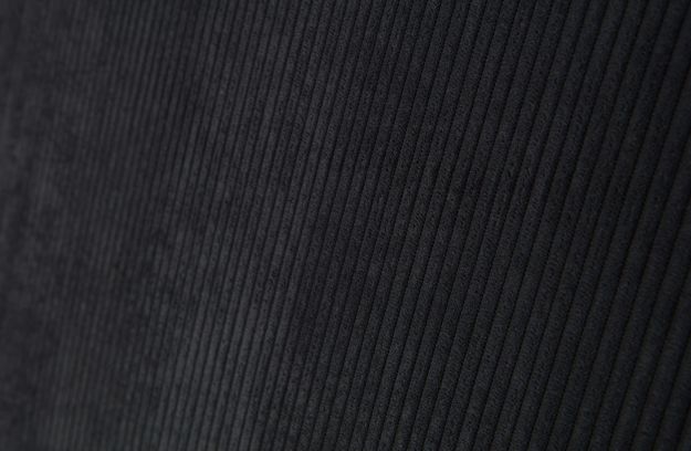 Ecksofa 'Thomas' - Gerippt Dunkelgrau