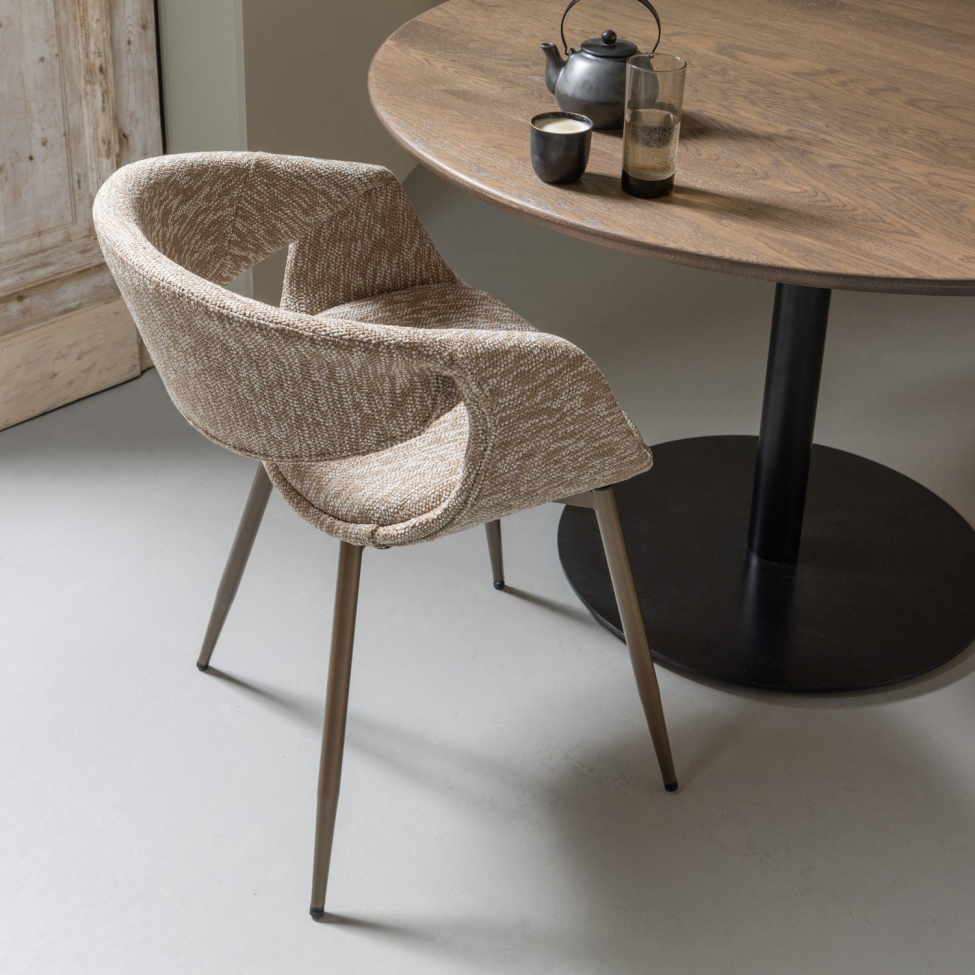 Esszimmerstuhl 'Yossi' - Beige/Kupfer