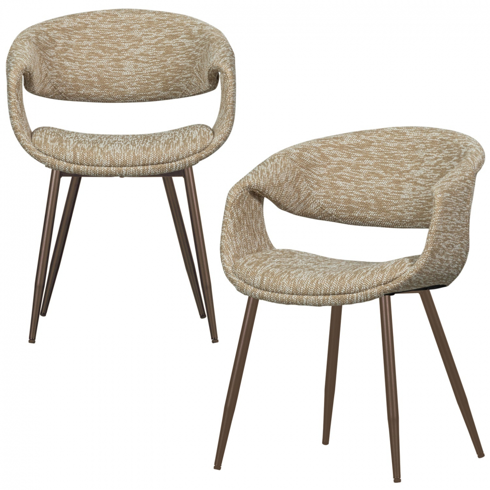 Esszimmerstuhl 'Yossi' - Beige/Kupfer