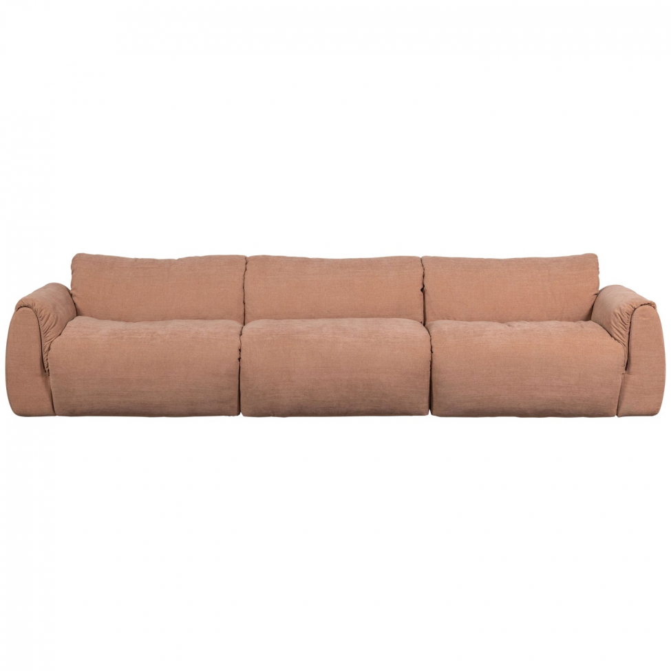 Sofa 'Baggy' 3-Sitzer - Braun/Rosa