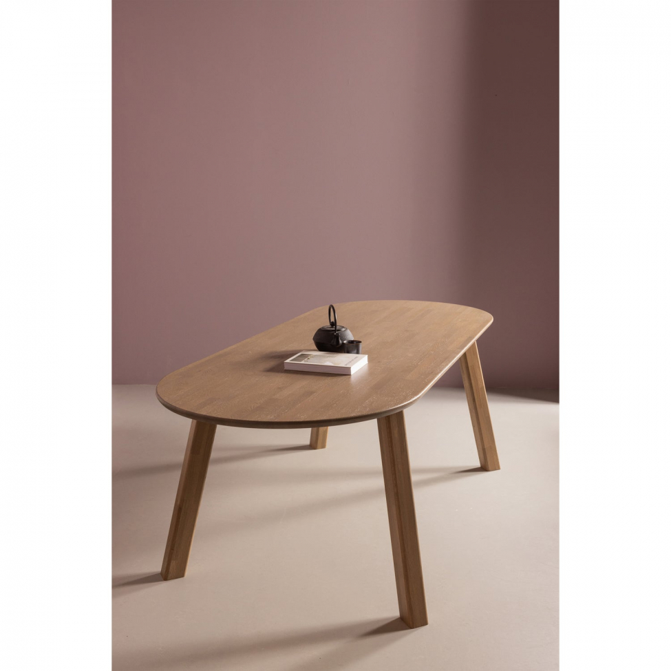 Esstisch 'Tablo' 220x90cm oval - Braungrau