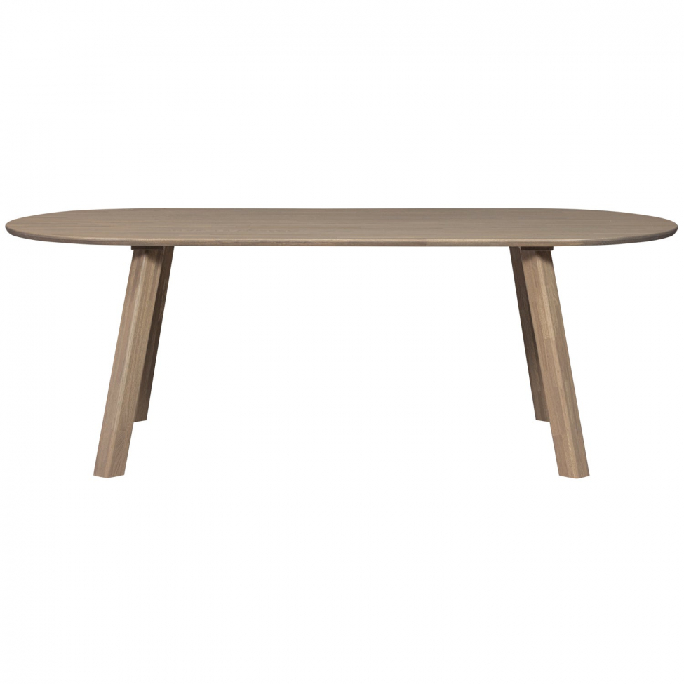 Esstisch 'Tablo' 220x90cm oval - Braungrau