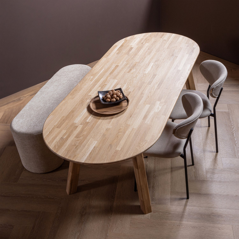 Esstisch 'Tablo' 220x90cm oval – Eiche