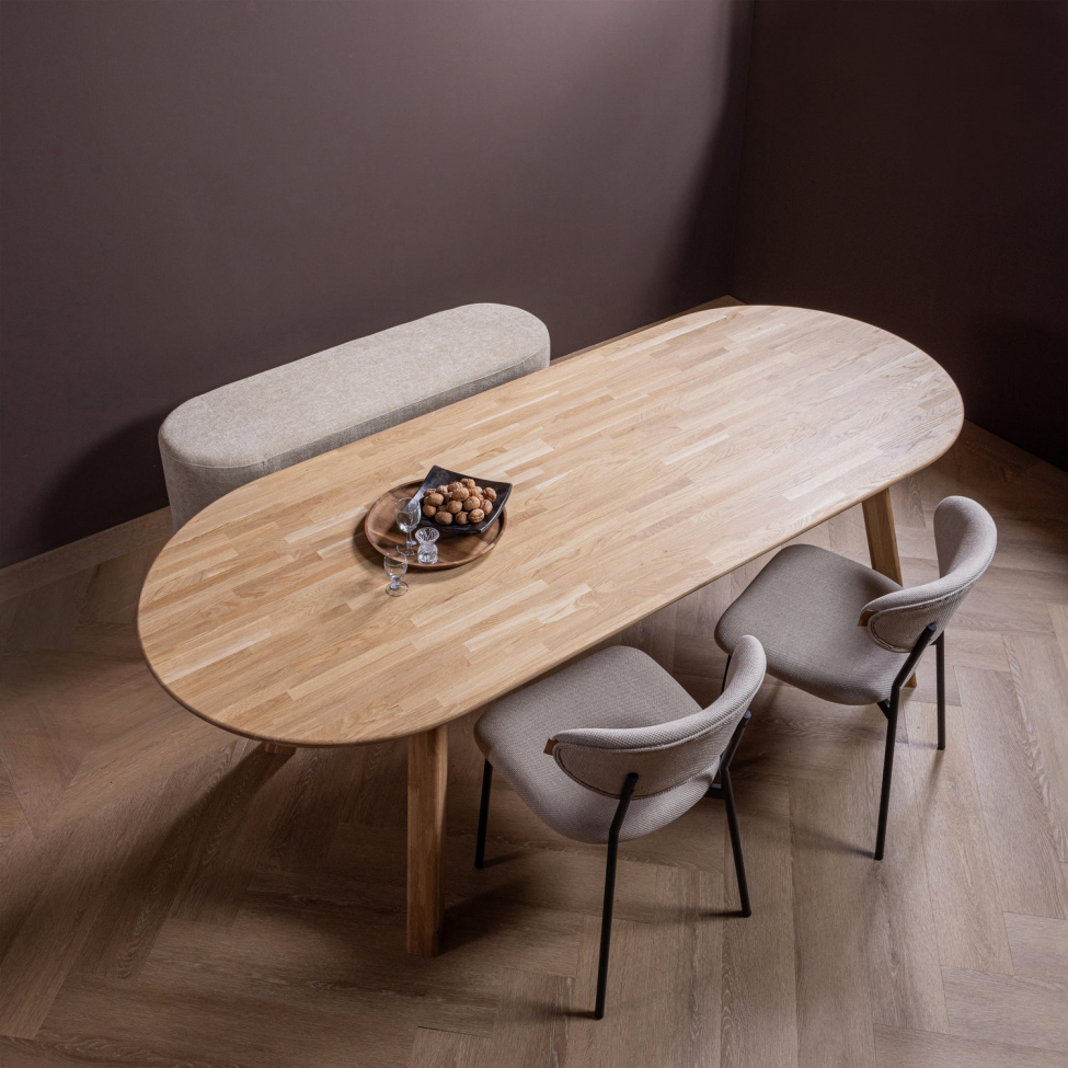 Esstisch 'Tablo' 220x90cm oval – Eiche