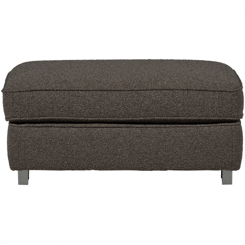 Fußhocker 'Lazy' - Graues Bouclé