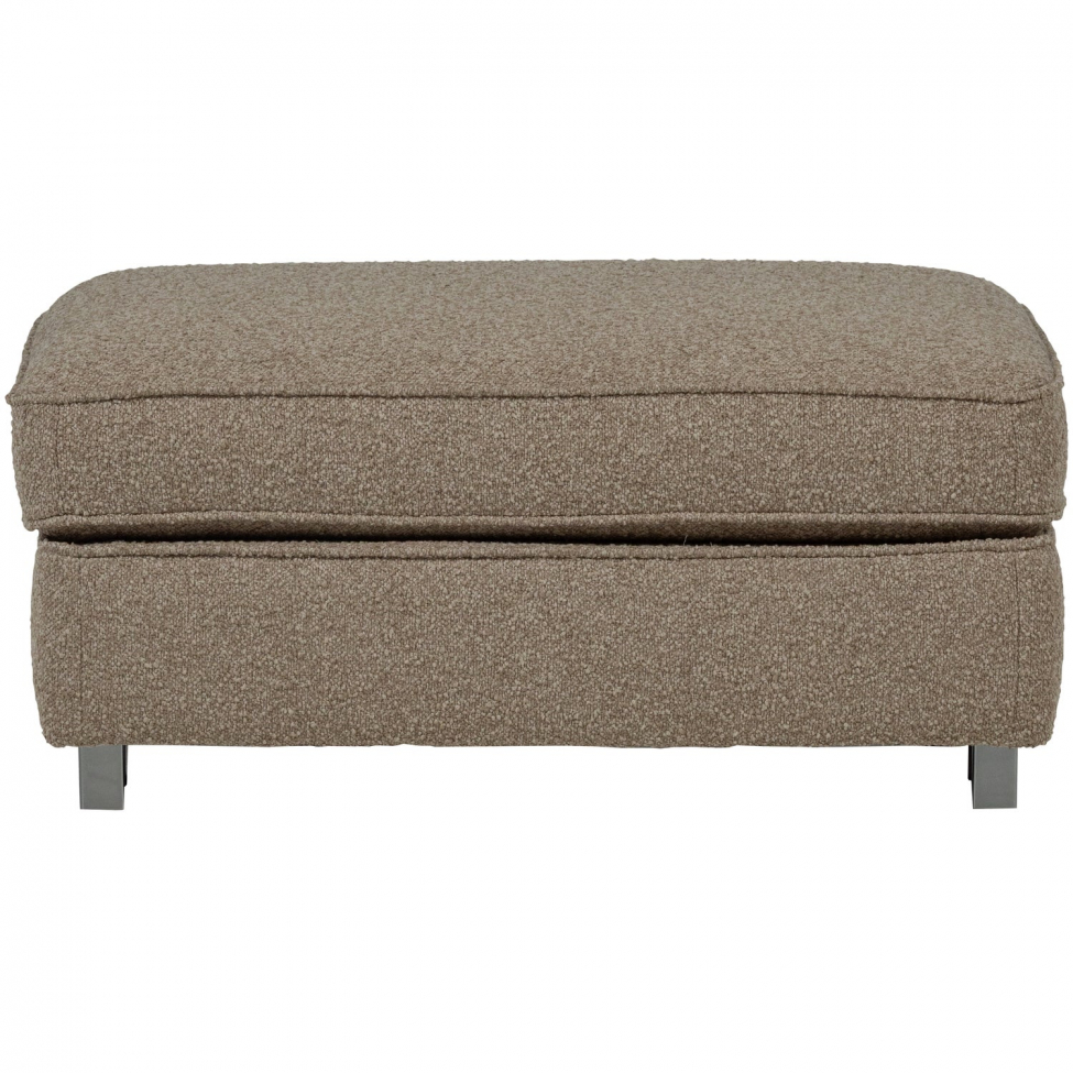 Fußhocker 'Lazy' - Graues Bouclé