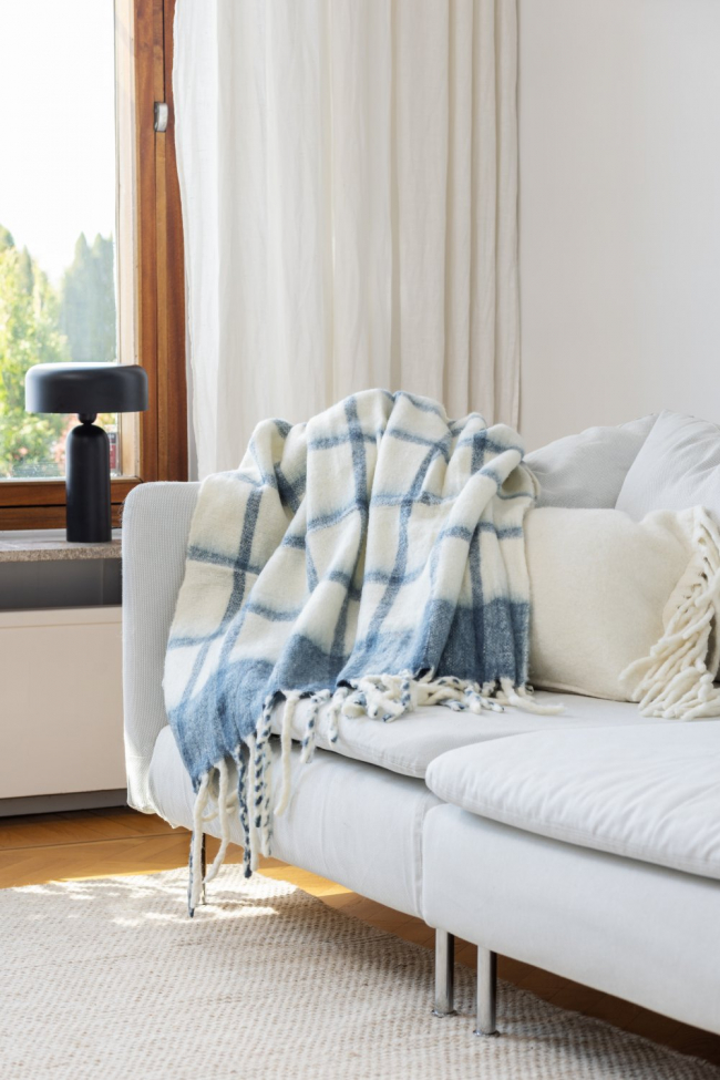 Tagesdecke 'Rachel', 130 x 170 cm – Blau