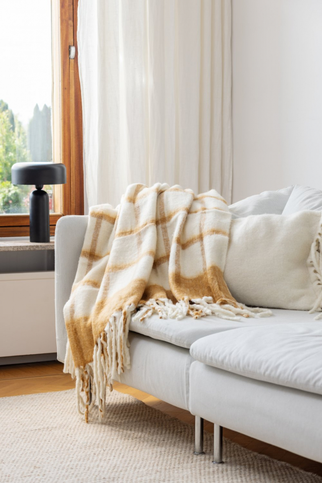 Tagesdecke 'Rachel', 130 x 170 cm – Gelb