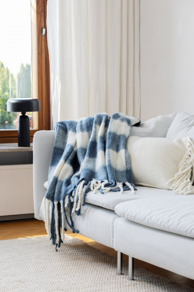 Tagesdecke 'Phoebe' 130 x 170 cm – Blau