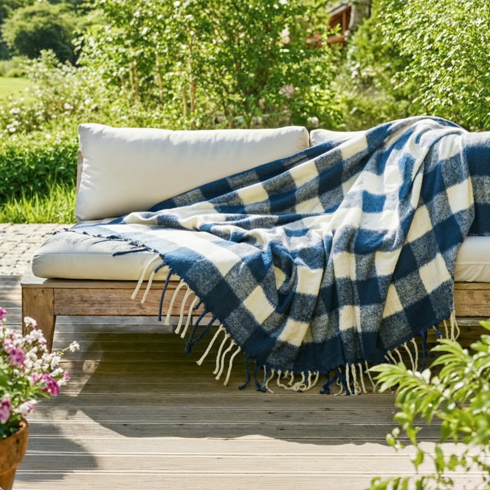 Tagesdecke 'Phoebe' 130 x 170 cm – Blau