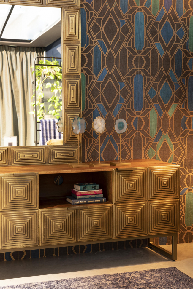 TV-Bank 'Volan' - Braun/Messing