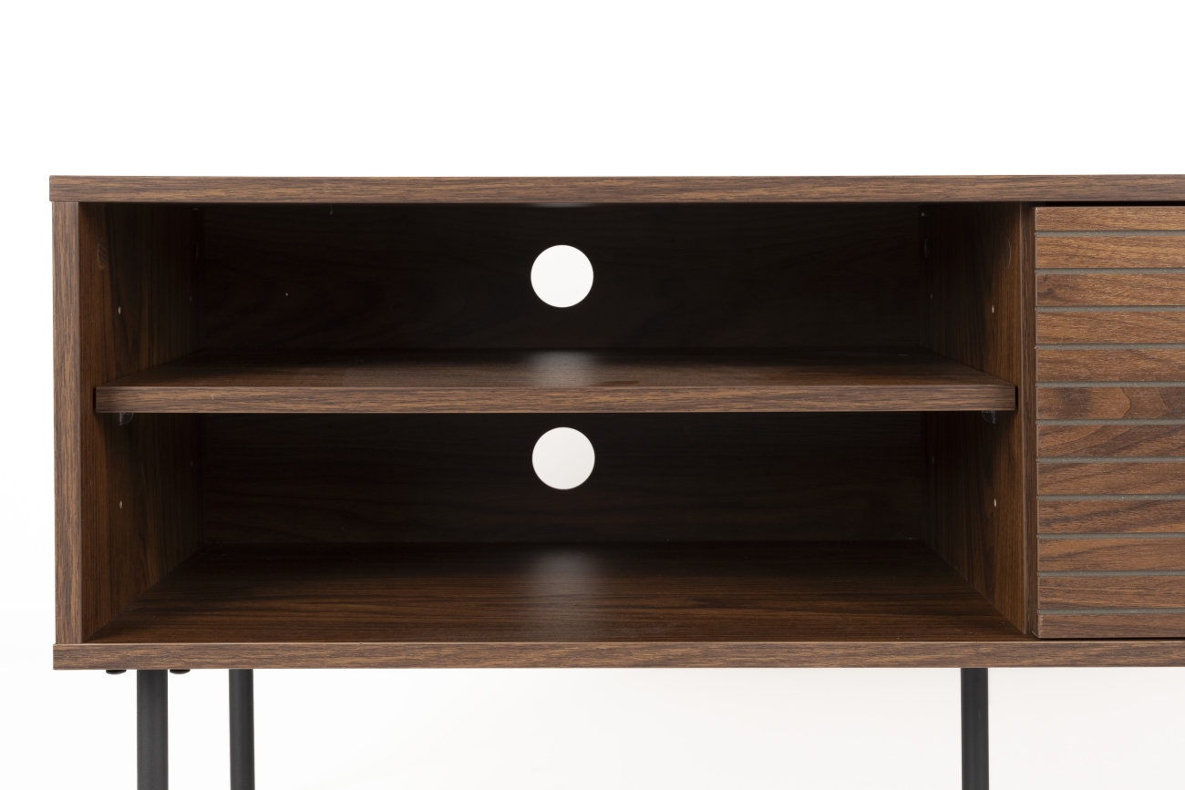 Beistelltisch 'Stripes Low' 120x42x50 cm - Braun