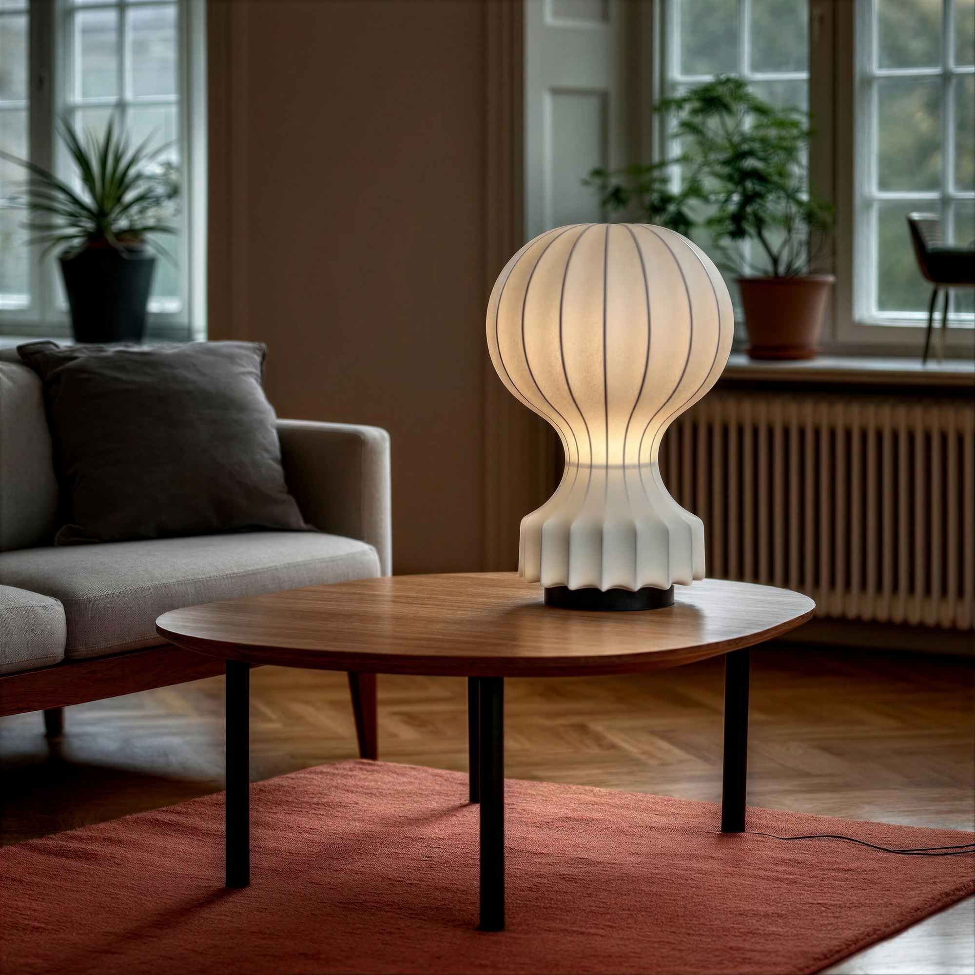 Lampe 'Senigallia' L - Weiß/Schwarz