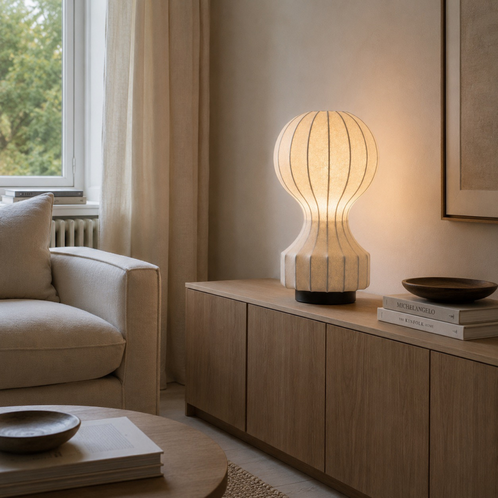 Lampe 'Senigallia' L - Weiß/Schwarz