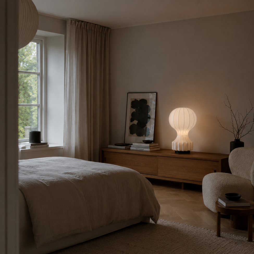 Lampe 'Senigallia' L - Weiß/Schwarz