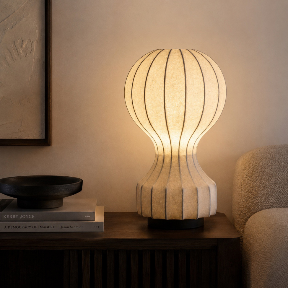 Lampe 'Senigallia' L - Weiß/Schwarz