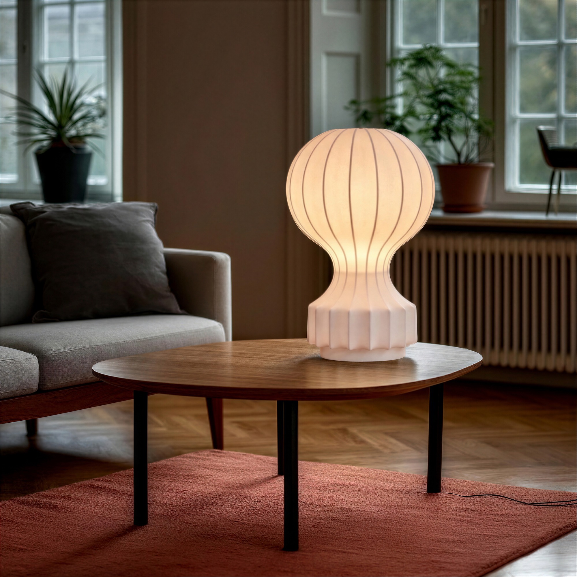 Lampe 'Senigallia' L - Weiß/Weiß